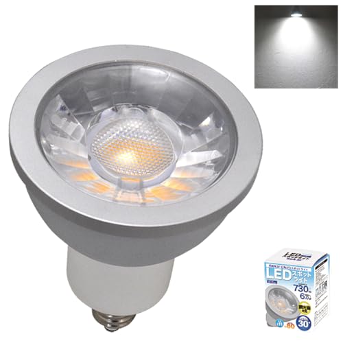 LEDd LED X|bgCg Ή E11  60W` 6W nQd` F 730ml 5800K Ra80 Ǝˊpx30° Lp^Cv 5Nۏ