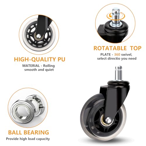 Image of HDW302 3 inch Swivel Caster Wheel with Brake for Traeger Pellet Grills