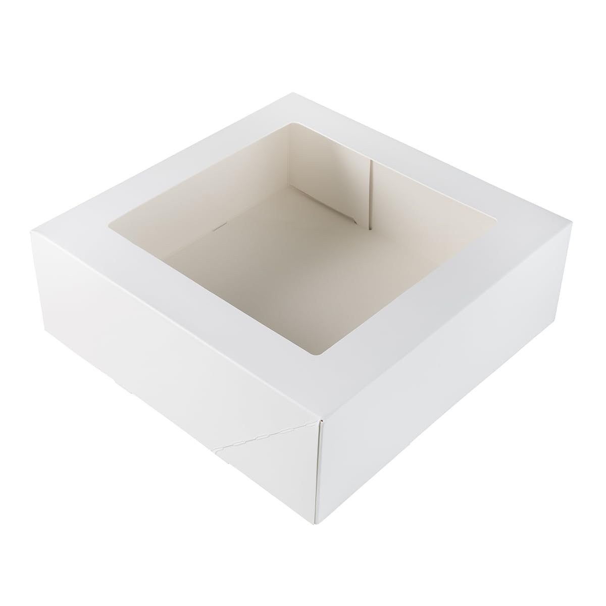 Taartdoos met venster 19x12,5x5cm. Wit 50st