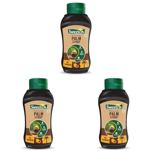 Image of Sweetch Palm Syrup 400 gm | Unrefined, Sugar Alternative | Use with Milk, Cookies, Coffee, Pancakes, Baking & Toppings | Low GI, Contains Minerals | Natural Sweetener, No added Sugar (Pack of 3)