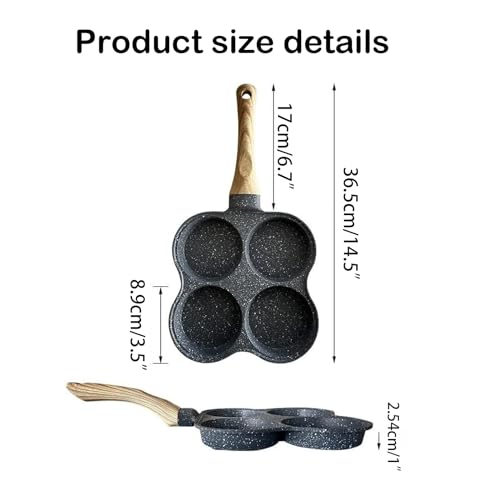 Hengrongshen Padella Pancake,con 4 Fori Pancake