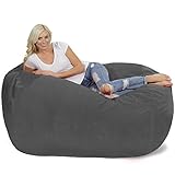 Chill Sack Bean Bag Chair: Huge 6' Memory Foam Furniture Bag and Large Lounger - Big Sofa with Soft...