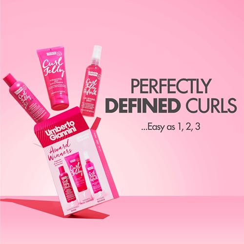 Umberto Giannini Award Winners Curl Styling (150ml Curl Jelly Shine, 200ml Scrunching Jelly, 150ml Jelly Refresh) Vegan & Cruelty Free - Image 2