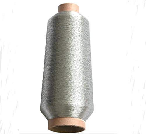 Image of Sparkle Metallic Threads Machine Embroidery - 5000 Yards per roll (Silver Color)