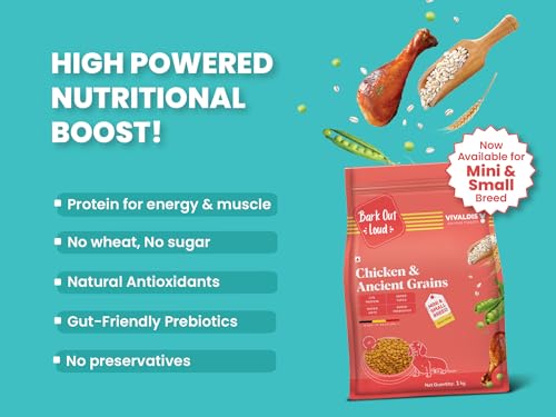 Bark-Out-Loud-by-Vivaldis-Chicken-Ancient-Grains-Adult-Dry-Dog-Food-for-Mini-Small-Breed-Rich-in-Protein-Antioxidants-Fibre-Prebiotics-Herbs-1Kg-Pack