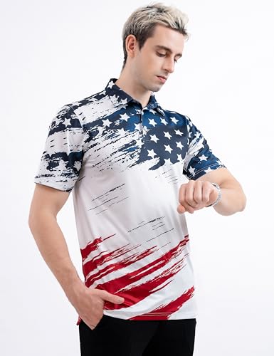 Polo para Hombre Manga Corta Transpirable y Secado Rápido | Polo de Rendimiento para Golf o Uso Casual miniatura 3