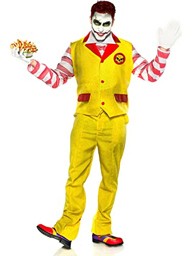 Seeing Red Evil Fast Food Clown Costume for Men