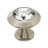 Alno C214-SN Traditional Crystal Knobs, 1-1/4', Satin Nickel