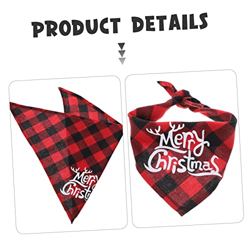 Ipetboom 2 Peças Babador De Natal Cachorrinho Bandana De Natal Cachorro Triângulo Cachecol Feriado B
