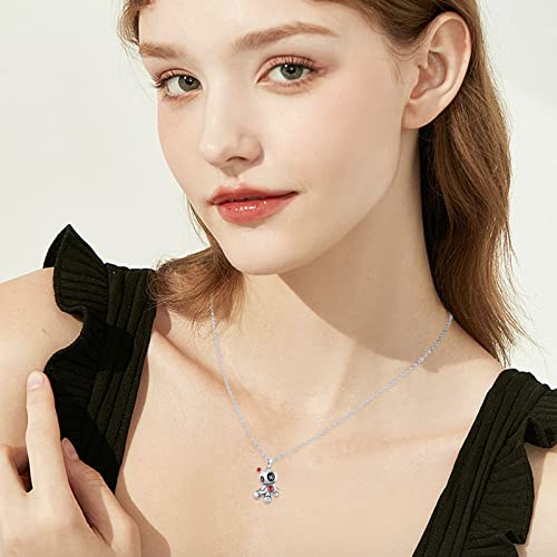 Voodoo Dolls Necklace, Gothic Necklace for Women Sterling Silver Voodoo Pendant Jewelry Halloween Birthday Mother's Day Gift3