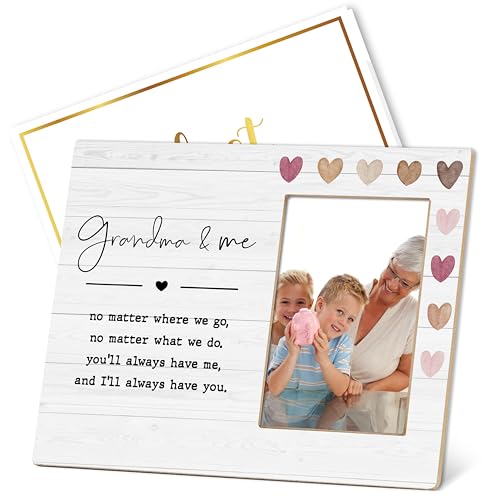 patcate Grandma & Me New Gift Mothers Day Gift 4x6 Picture Frame Wood Bedroom Desk Decor