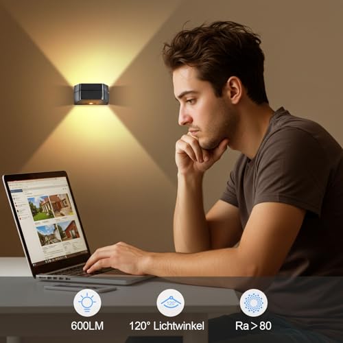 Lámpara de pared interior con sensor para iluminar pasillos y escaleras de noche sin obras 2