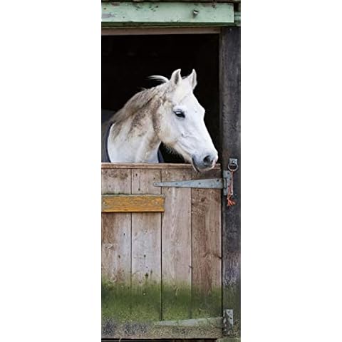 A.Monamour 3D Horse Door Sticker Cover