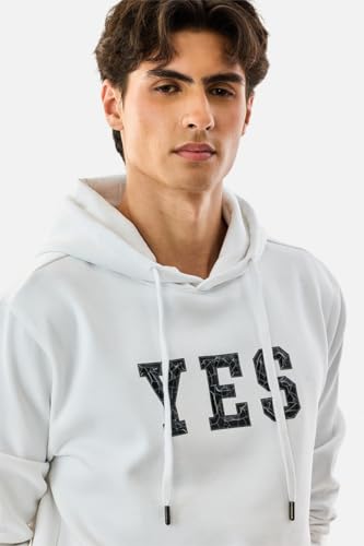 Image of SNITCH Men Casual Hoodie| Oversized Fit Hooded Neckline with Graphic Print & Long Sleeve| Soft Cotton-Polyester Blend for Daily Winter Wear & Streetwear