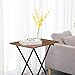 HOOBRO Mesa Auxiliar Plegable, Altura Ajustable, Mesa Lateral para Sofá, 60 ×...