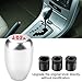 2.25 Inch Silver Universal Manual Gear Shift Knob - Direct Replacement 6 Speed Shifter Head with Adapters for Most Cars