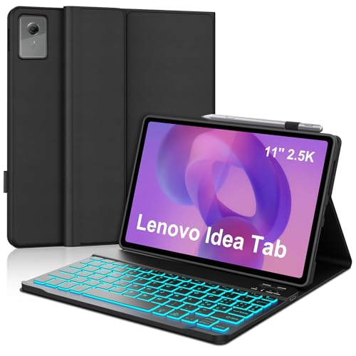 Tastiera retroilluminata a 7 colori: La tastiera per Lenovo Idea Tab 11 Pollici presenta tasti retroilluminati con incisione laser, offrendo 7 colori vivaci per una digitazione comoda anche in ambienti bui. Scegli il tuo colore preferito per un'esperienza di scrittura più piacevole. I tasti a forbice ergonomici garantiscono una digitazione silenziosa e confortevole anche per lunghe sessioni.