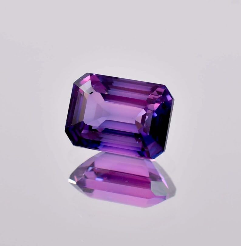 Saphir naturel Taafféite 6x8mm forme émeraude pour création de bague