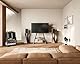 FITUEYES Design Plattenspieler Tisch aus Holz Metall HiFi Rack für Plattenspieler 120 Platten Kompaktanlage Plattenspieler Regal für Wohnzimmer Musikzimmer