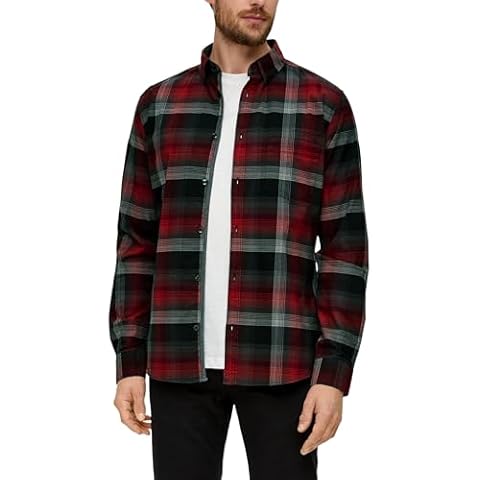 s.Oliver Long-Sleeved Checked Shirt for Men Cover