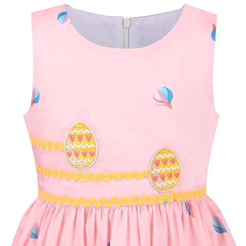 Girls Dress Easter Egg Hot Air Balloon Sleeveless Casual Holiday Party Size 9-10 - Thumbnail 5
