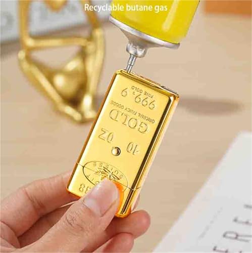 Encendedor de butano recargable resistente al viento y soplete portátil de metal 6