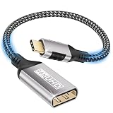 layajia Adaptador USB C a DisplayPort 2.1, 16K@60Hz 8K@120Hz 4K@240Hz 80Gbps Thunderbolt 5/4/3 Type C Cable DP DSC HDR G-Sync Free-Sync Compatible con MacBook Pro/Air Mac Mini iMac iPad