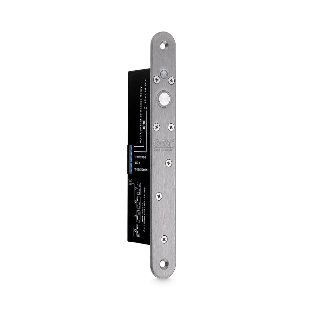 Electric Dropbolt Lock EB180 | Fail-Safe Power to Lock | 12-24VDC | Stainless Steel | Vandal Resistant | Auto Relocking Timer | Door Access Control | 25x41x185mm