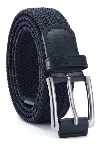 Image of CHAOREN Mens Stretch Belt - 1 3 /8 inch Elastic Braided Golf Belt for Men - Stretchy Web Fit Summer Casual Jeans