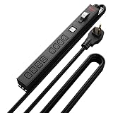 Valiant Power 50A 240V 12,000W PDU with Breaker & Meter, 4 C13 & 4 C19 Outlets – Heavy Duty Rackmount Power Distribution Unit for Servers, Mining, Data Centers