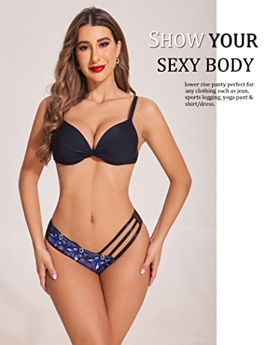 Image of Avidlove Sexy Panties for Women Butterfly Embroidered Underwear Mesh Panties Pack