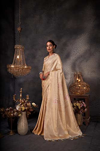 Vardha silver kanjivaram silk saree in art silk – image 3