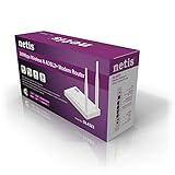 Netis DL4323 Wireless N300 ADSL2+ Modem Router, 2.4Ghz 300Mbps, 802.11b/g/n, Splitter, 5dBi High Gain Antenna (DL4322) (Renewed)