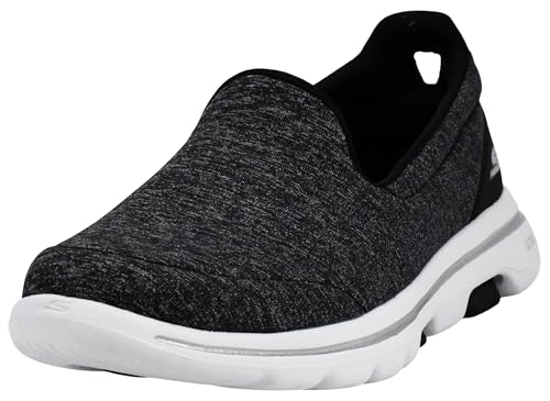 Skechers Women's GO WALK 5 - HONOR Shoe, Black/White, 5.5 M US by Skechers - Used condition - US$45.34