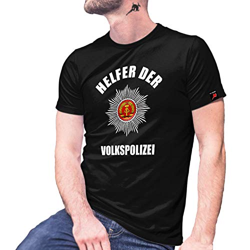 T-shirt Helfer der Volkspolizei noir pour look urbain