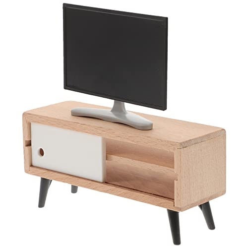SHINEOFI Mini Modèle De Télévision 2Pcs pour Maison De Poupée Accessoire Meuble TV Miniature 12X6X4Cm Décoration Réaliste pour Jouets Enfants DIY