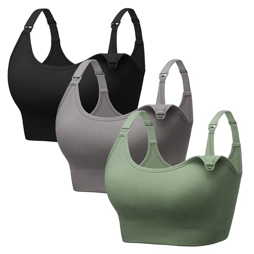 Angelhood Non-Padded Minimizer Nursing Bras for Breastfeeding Support Maternity Sports