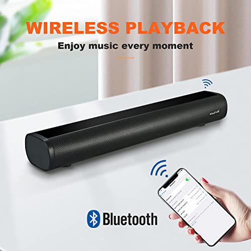 Mufoli Sound Bar For Tv 20 Inch Tv Soundbar 80W Home Theater Soundbar Speaker, 3D Surround Sound & 3 Eq Modes, With Bluetooth, Hdmi, Rca, Aux, Usb, Opt Connection, For Gaming, Projectors, Pc, Phones #TOP1