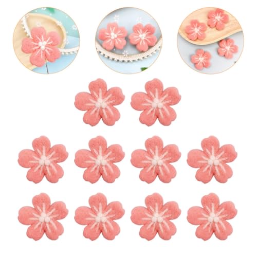 Flor de fieltro de lana rosa de alta densidad para tocados artesanales y costura 5