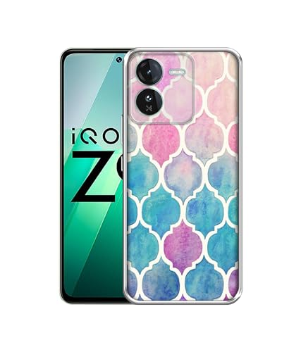 Image of Casotec Patterns Art Design Printed Silicon Soft TPU Back Case Cover for iQOO Z9 5G