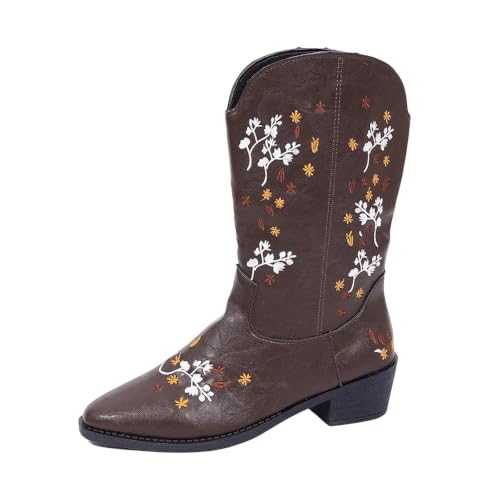 Botas Cowboy Mujer altas de media pantorrilla con suela antideslizante