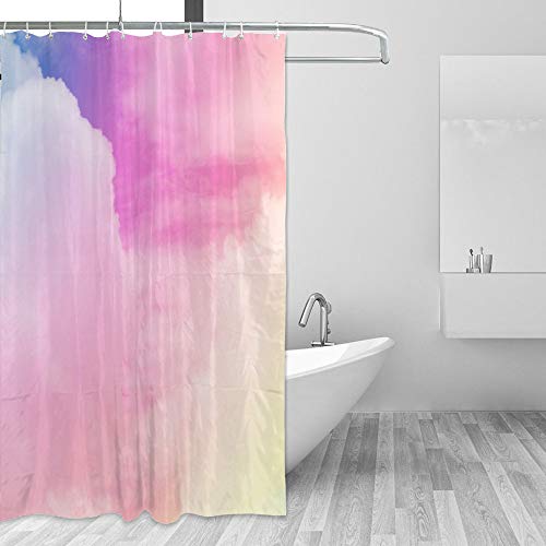 Rideau de douche imperméable dégradé motif 2 en tissu polyester 168x183 cm - 2