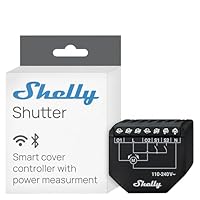 Shelly Shutter - WLAN-betriebener Smart-Relaisschalter, 2 Kanäle, 4A, Leistungsmessung, Rolladenschalter, Jalousien, Hausautomation, Fernsteuerung, Kein Hub Erforderlich, Alexa & Google Home