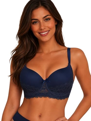 Image of Viola's Secret 6 Pack of Color Print T-Shirt Bras B Cup C Cup and D Cup