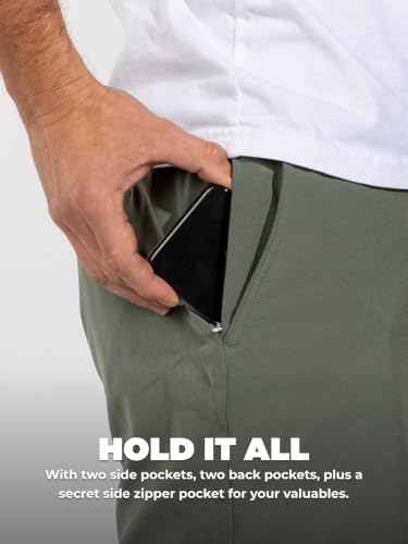 Image of Chubbies Everywear Men's Shorts - Mens Shorts Casual 6in Inseam, Elastic Waist, Water-Resistant, Zipper Pocket