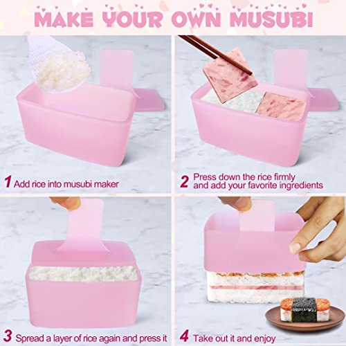 Onigiri Mold, 3 Pack Musubi Press Maker Triangle Rice Ball Mold Maker for Kid Lunch Bento and Home DIY