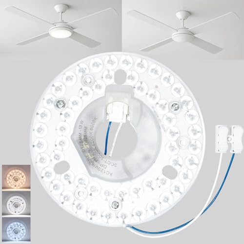 4.92' Ceiling Fan LED Light Board Replacement Upgrade Retrofit Kit Bright Dimmable 120V 18W 3CCT...