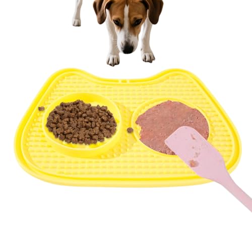 Langsam fressender Katzennapf – interaktiver Futterspender für Verdauungsgesundheit, Portionskontrolle, rutschfester Boden mit erhöhtem...