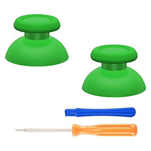 eXtremeRate Green Replacement Thumbsticks for PS5 Controller, Custom Analog Stick Joystick for PS4 Controller Universal