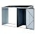LOPOO Outdoor Firewood Rack and Storage Shed, Galvanized Steel Log Holder, Durable and Low Maintenance, Anthracite Color